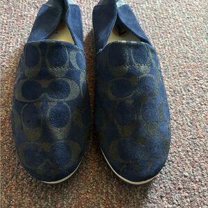 Coach Navy Blue Slip-On Shoes